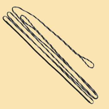 Sehne Flämisch Fast Flight mit Mittelwicklung 62 Zoll - Monocolor